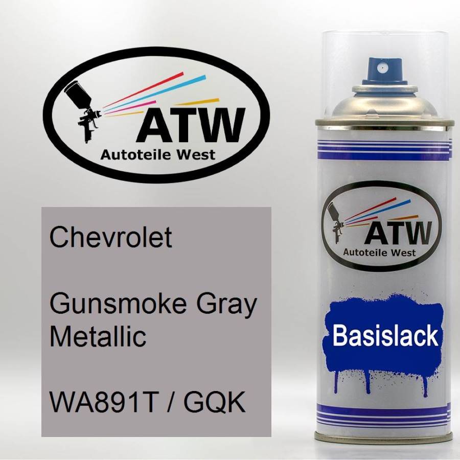 Chevrolet, Gunsmoke Gray Metallic, WA891T / GQK: 400ml Sprühdose, von ATW Autoteile West.